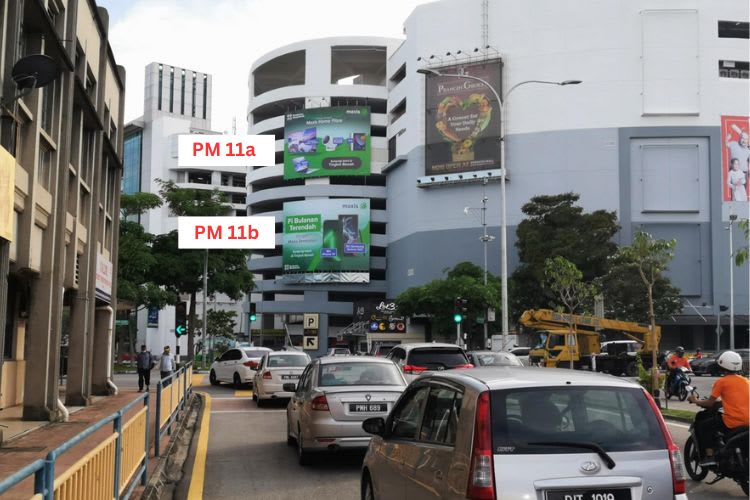 1 Sided Wall-Banner Billboard at Lebuh Carnarvon, George Town, Penang (attached to Prangin Mall, near Lot 33)