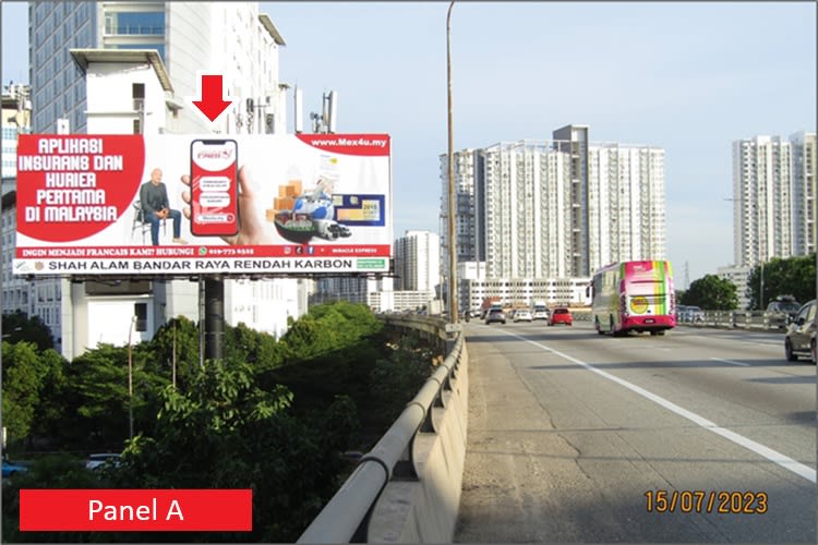 2 Sided Horizontal Spectacular Billboard at ELITE Highway KM1.7, Shah Alam, Selangor (near NKVE Interchange)