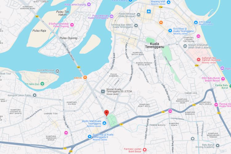 Jalan Tengku Mizan, Kuala Terengganu, Terengganu (opposite Pejabat KWSP Kuala Terengganu)