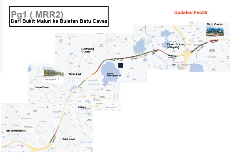 MRR2 Bukit Maluri - Taman Melati, Selangor (Bukit Maluri - Bulatan Batu Caves / Sri Gombak - Taman Melati)