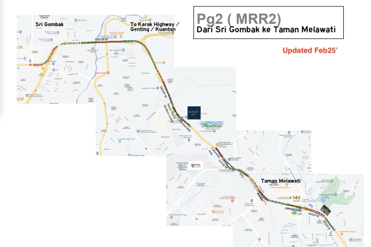 MRR2 Bukit Maluri - Taman Melati, Selangor (Bukit Maluri - Bulatan Batu Caves / Sri Gombak - Taman Melati)