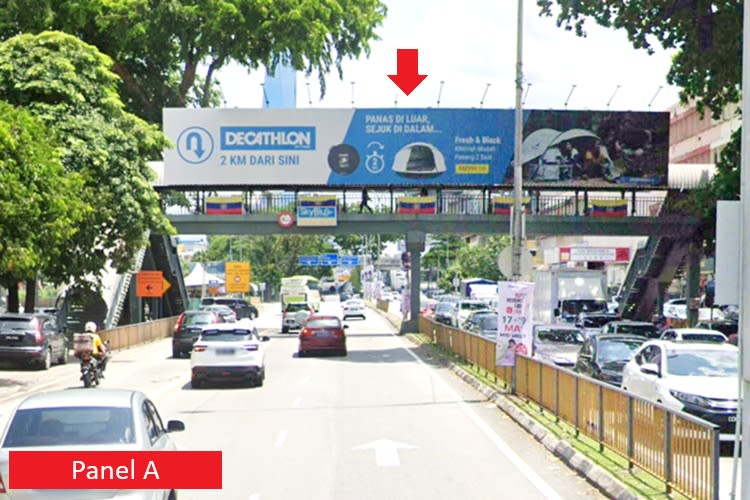 2 Sided Overhead Bridge Billboard at Jalan Cheras, Kuala Lumpur (near Sunway Velocity)