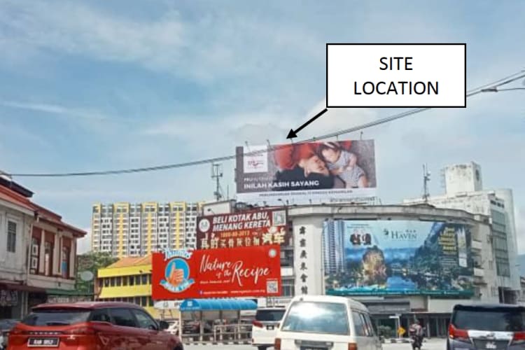 1 Panel Horizontal Roof Top Billboard at Jalan Ali Pitchay, Ipoh, Perak (Ipoh town main road)