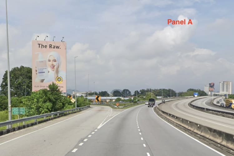 2 Sided Vertical Unipole Billboard at NSE KM276.7, Tambun, Ipoh, Perak