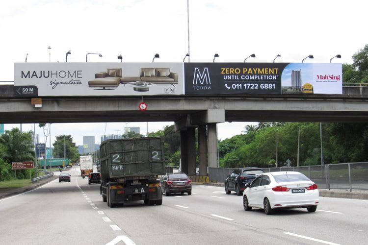 1 Sided Overhead Bridge Billboard at USJ 23, LDP Highway, Putra Heights, Subang Jaya, Selangor