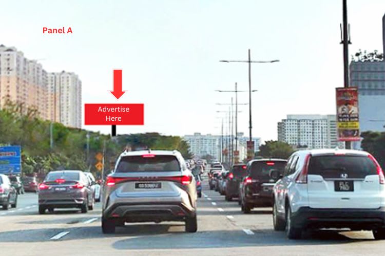 2 Sided Horizontal Unipole Billboard at Tun Dr. Lim Chong Eu Highway, Georgetown, Penang