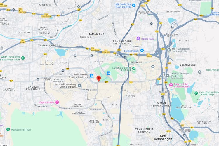 Map -  Vertical Minipole Billboard at Lebuhraya Bukit Jalil / Persiaran Jalil Utama, Bukit Jalil, Kuala Lumpur (near Pavilion Bukit Jalil [B])