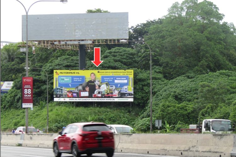 1 Sided Horizontal Spectacular Billboard at Federal Highway KM15.9, Shah Alam, Selangor (opposite KTM Batu Tiga)