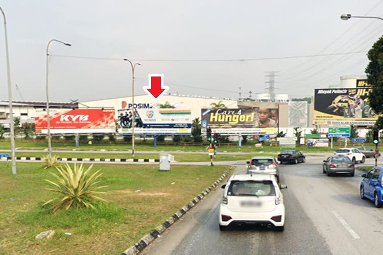 1 Panel Free Standing Billboard at Persiaran Jubli Perak, Shah Alam, Selangor (near Mapletree Logistic Hub)