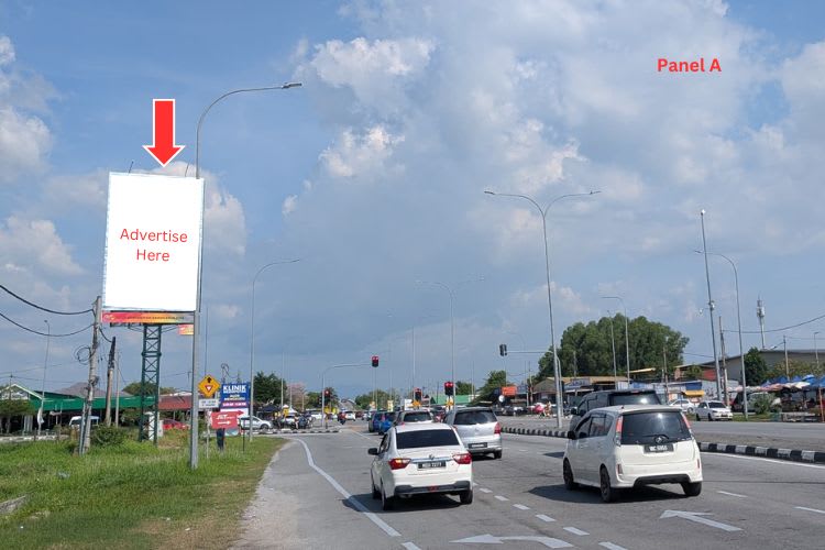 2 Sided Vertical Minipole Billboard at Jalan Alor Mengkudu, Alor Setar, Kedah (opposite Mydin)