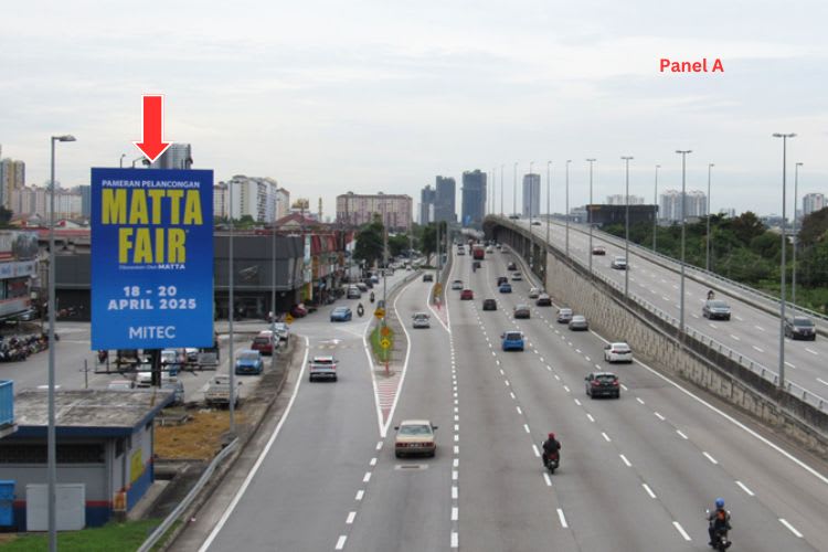 2 Sided Vertical Minipole Billboard at NPE Highway, Taman Petaling Utama, Petaling Jaya, Selangor