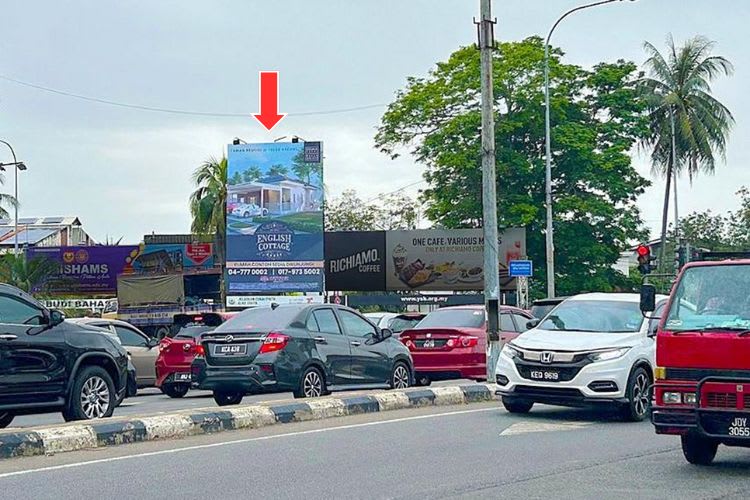 1 Panel Vertical Minipole Billboard at Jalan Sultanah / Jalan Langgar, Alor Setar, Kedah (near Plaza Tol Alor Setar Utara)