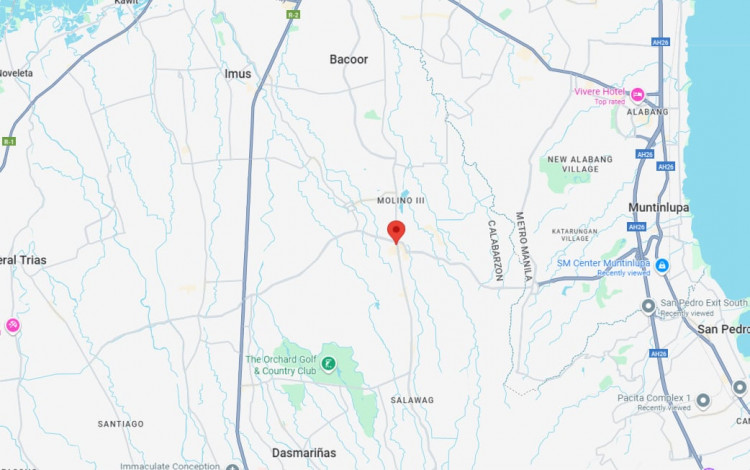 Map - Vertical Rooftop Billboard at Molino cor. Daang hari, Bacoor, Cavite (on top of Amante Bldg.)