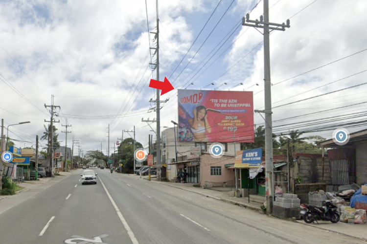 Horizontal Wall-Mounted Billboard at Aguinaldo Highway, Buho, Silang, Cavite (boundary of Tagaytay)