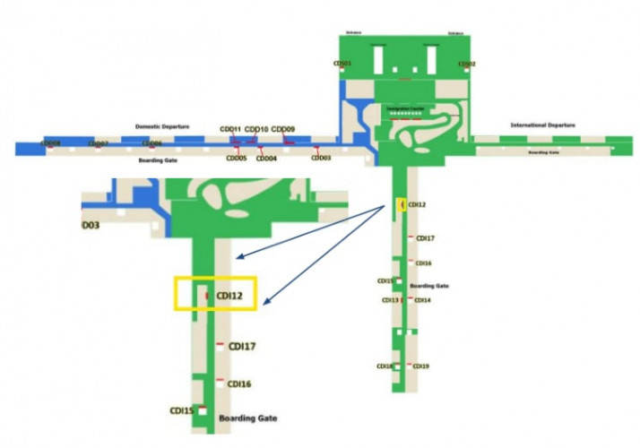 Map - Horizontal Airport Lightbox Billboard at Clark Airport, Angeles, Pampanga (International Pre-Boarding Lightbox)
