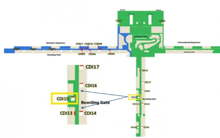 Map - Horizontal Airport Lightbox Billboard at Clark Airport, Angeles, Pampanga (International Pre-Boarding Binnacle)