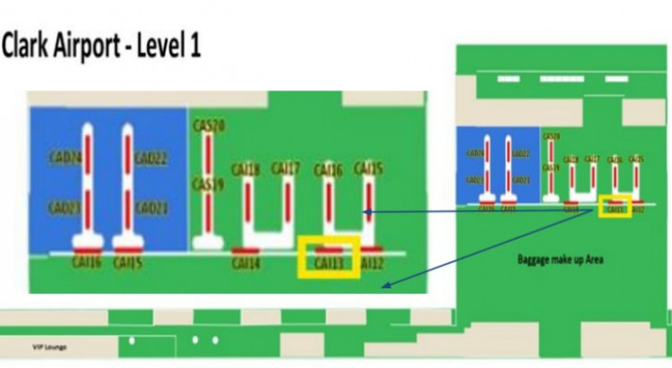 Map - Horizontal Airport Lightbox Billboard at Clark Airport, Angeles, Pampanga (International/ Domestic Baggage Claim available)