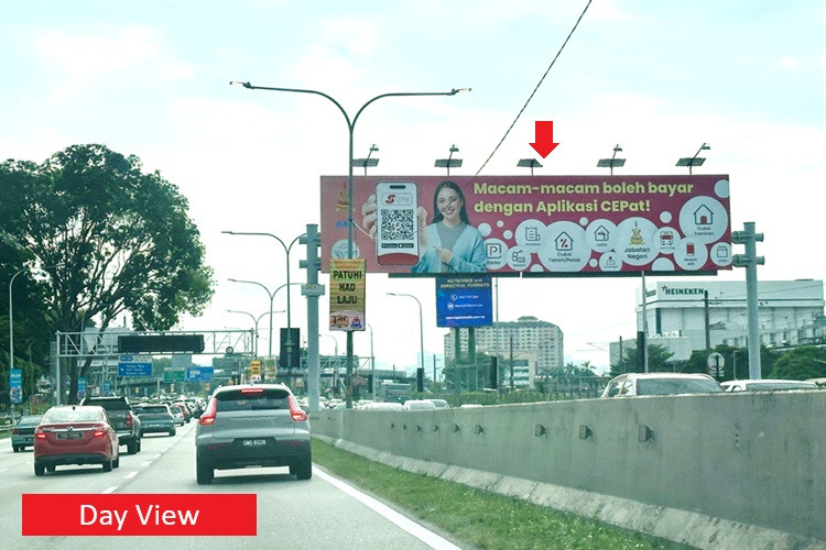 1 Panel Mini Gantry Billboard at Federal Highway, Petaling Jaya, Selangor (opposite Heineken)