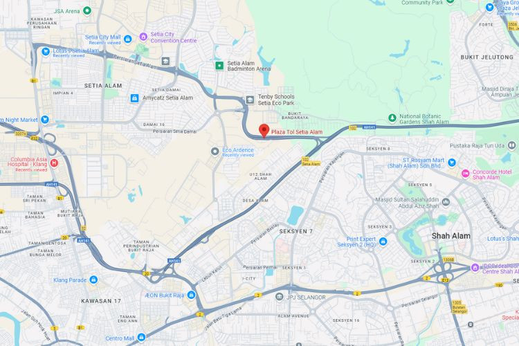 Plaza Tol Setia Alam, Shah Alam, Selangor (exit Setia Alam - NKVE Highway)