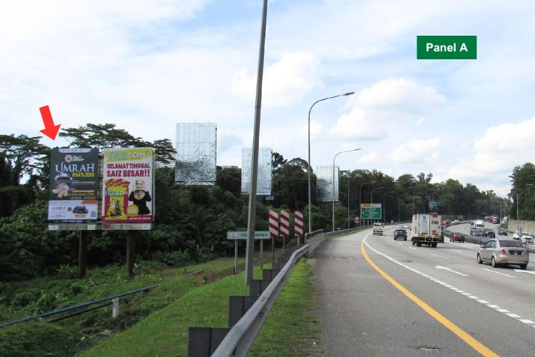 2 Sided Vertical Minipole Billboard at NSE KM457.80, Sungai Buloh, Selangor (after Sungai Buloh KFC Overhead Restaurant)