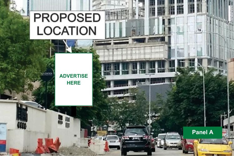 2 Sided Vertical Minipole Billboard at Jalan Yap Kwan Seng, Kuala Lumpur