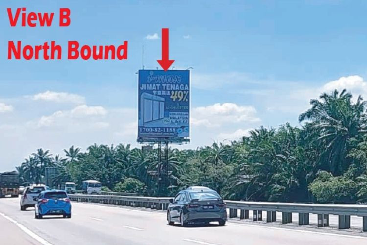 Vertical Unipole Billboard at NSE Highway KM158.9, Jawi, Penang (between Bukit Tambun and Jawi Interchange)