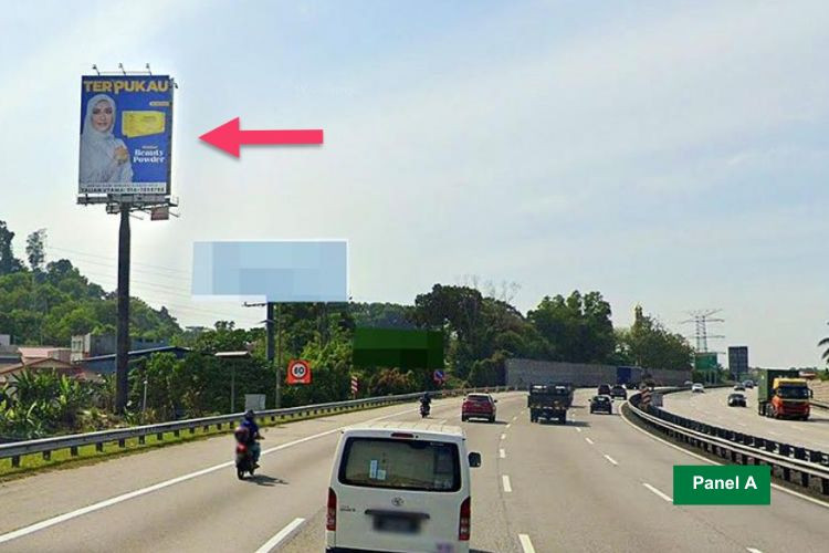 2 Sided Vertical Unipole Billboard at NSE Highway KM450, Sungai Buloh, Selangor