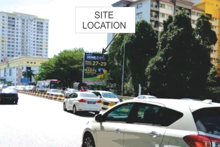 1 Sided Vertical Minipole Billboard at Jalan Besar, Seri Kembangan, Selangor (near South City Plaza)