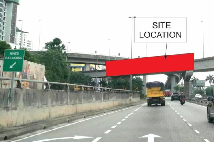 1 Sided Overhead Bridge Billboard at Besraya / Sungai Besi Highway, Seri Kembangan, Selangor (near The Mines Shopping Mall)
