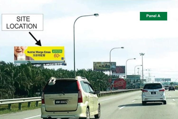 2 Sided Horizontal Unipole Billboard at KLIA Expressway KM A1.2, Dengkil, Selangor (near Plaza Tol KLIA)