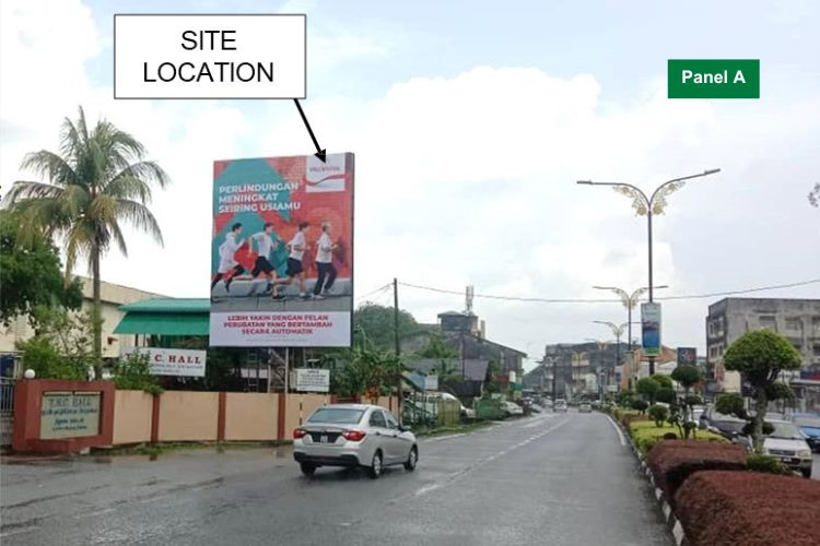2 Sided Vertical Minipole Billboard at Jalan Simpang, Taiping, Perak (in front  Sri Thendayuthapani Temple)