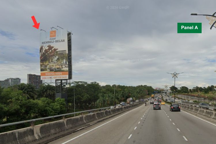 2 Sided Vertical Unipole Billboard at Jalan Pandan, Johor Bahru, Johor
