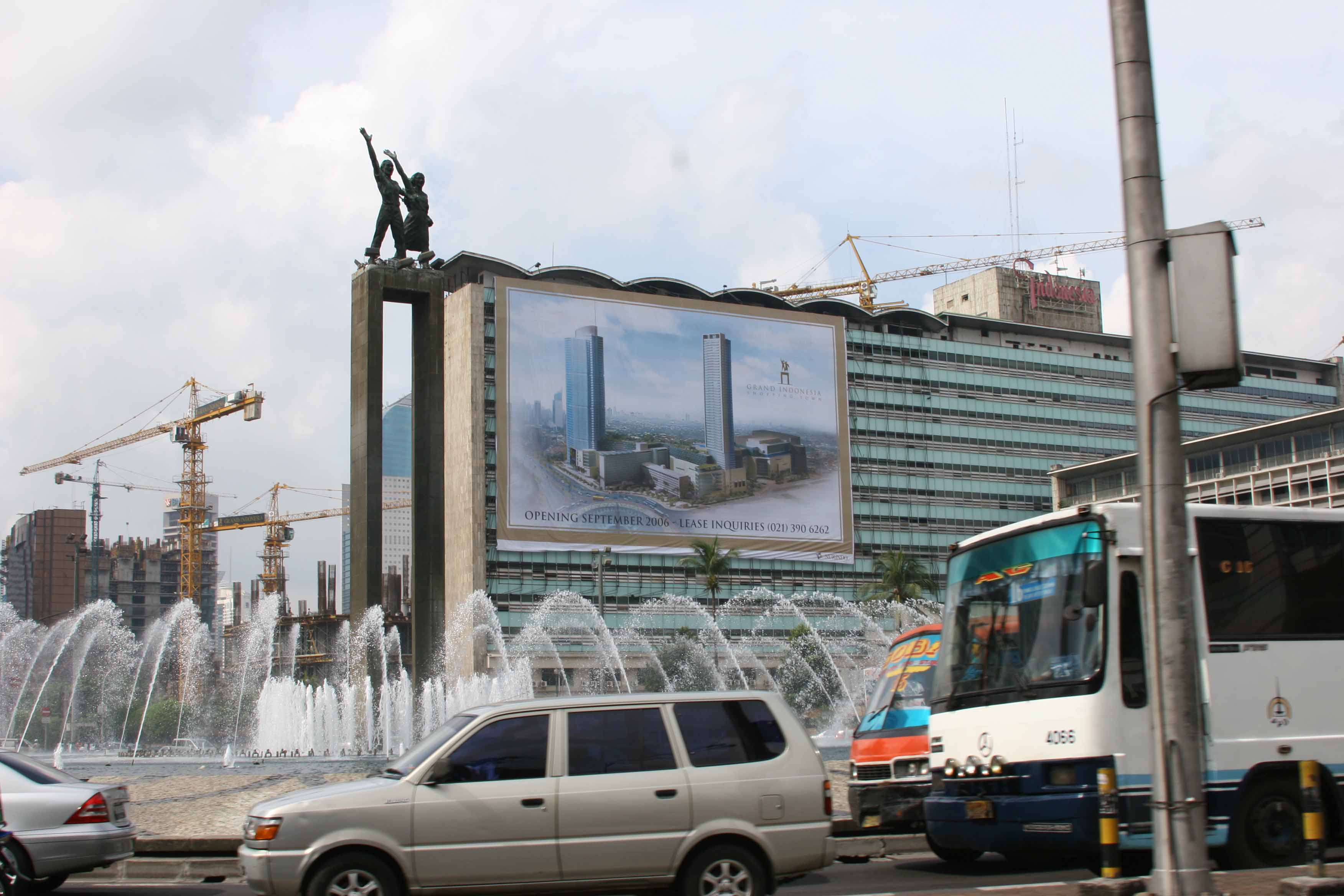 Building Wrap in Bundaran HI Jakarta Indonesia OOH Advertising