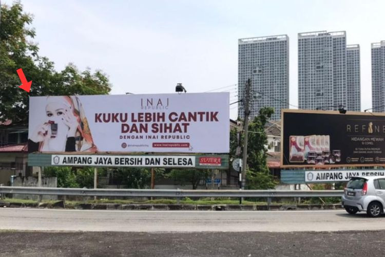 1 Panel Free Standing Billboard at MRR2 Pandan Perdana / Cheras, Ampang, Selangor (near Stadium MPAJ)