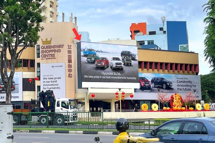 1 Panel Horizontal Digital Screen Billboard at Alexandra Rd, Queenstown, Central Region (attached to Queensway Shopping Centre)