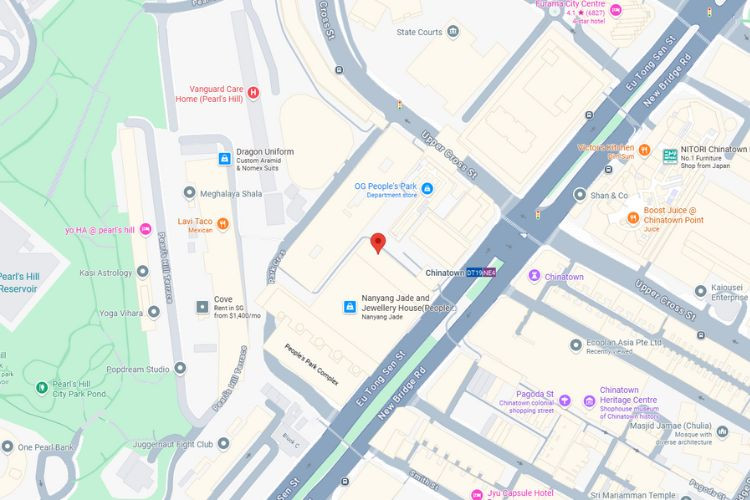 Map - Vertical Digital Screen Billboard at People's Park Complex, Chinatown, Central Region (opposite Chinatown MRT Station)