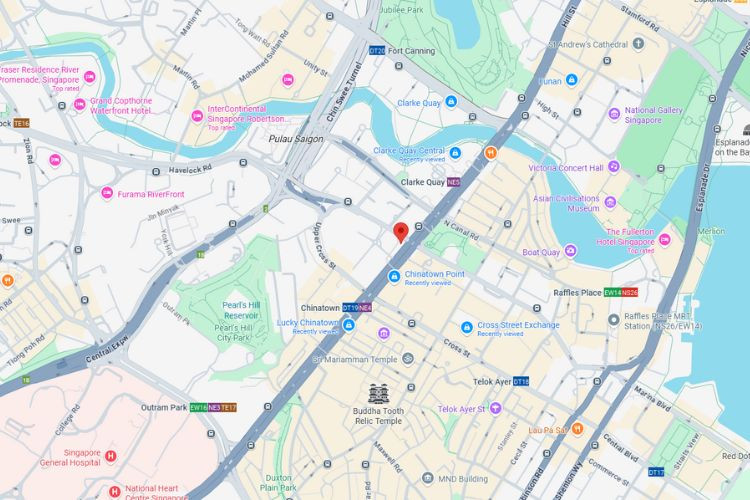 Map - Digital Screen Billboard at Eu Tong Sen St / Havelock Rd, Chinatown, Central Region (attached to Furama City Centre)