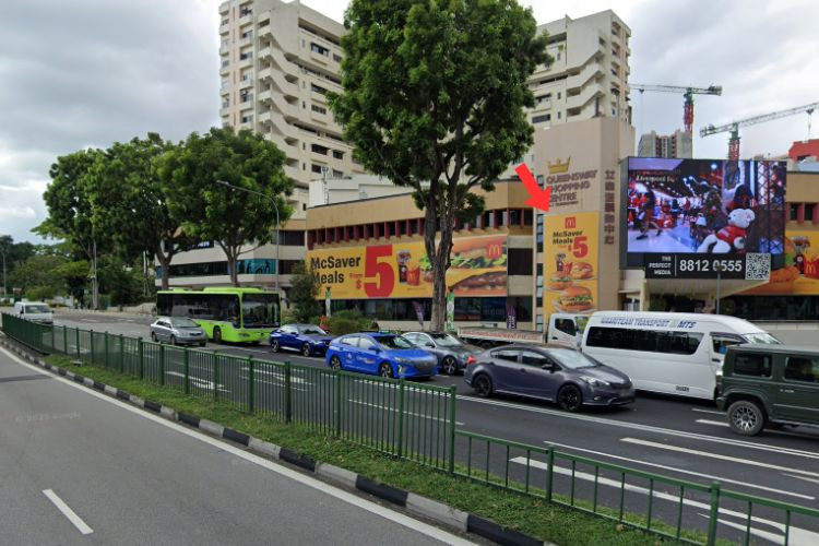1 Panel Vertical Frontlit Billboard at Alexandra Rd / Queensway, Queenstown, Central Region (attached to Queensway Shopping Centre)