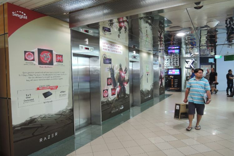 1 Sided Graphic Sticker Billboard at Sim Lim Square, Rochor, Central Region (Lift Lobby Wall + Lift Door Level 2)