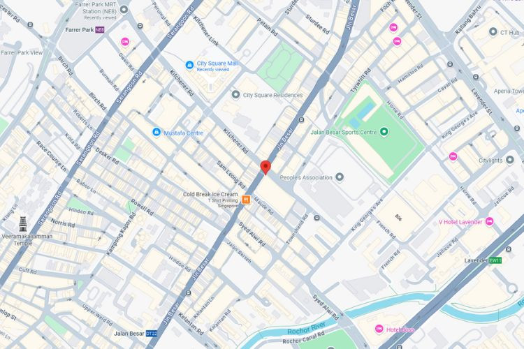 Map - Vertical Frontlit Billboard at Jalan Besar, Rochor, Central Region (attached to Jalan Besar Plaza [A])