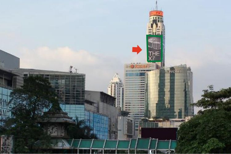 1 Panel Building Wrap Billboard at Baiyoke Tower II (Side 3), Bangkok, Ratchthewi, Bangkok