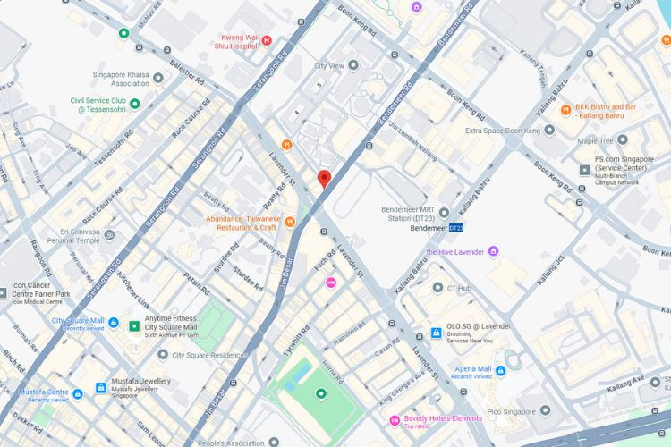 Map - Vertical Backlit Billboard at Bendemeer Rd, Kallang, Central Region