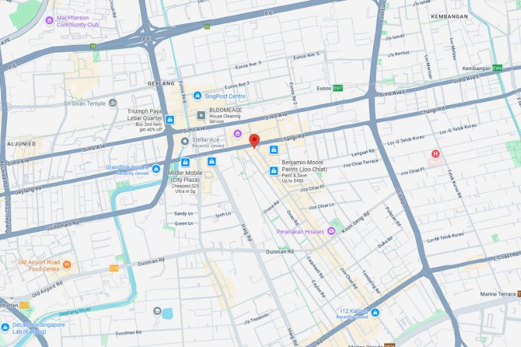 Map - Horizontal Backlit Billboard at Joo Chiat Rd, Geylang, Central Region (attached to Tristar Complex)