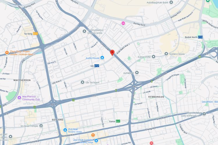 Map - Vertical Graphic Display Billboard at Ubi Ave 2 / Eunos Link, Geylang, Central Region (attached to Automobile Megamart)