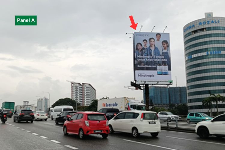 2 Sided Vertical Unipole Billboard at ELITE Highway, Persiaran Sukan, Shah Alam, Selangor (infront Wisma Rozali)