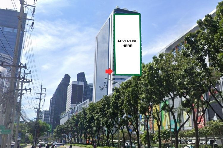 1 Panel Vertical Building Wrap Billboard at Fortune Town, Bangkok, Din Daeng, Bangkok