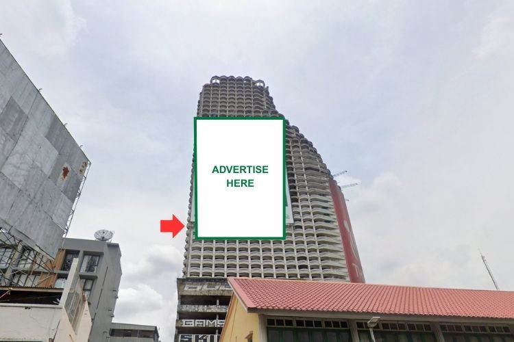 1 Panel Vertical Building Wrap Billboard at Sathorn Unique Tower( Position 1 ), Bangkok, Sathon, Bangkok