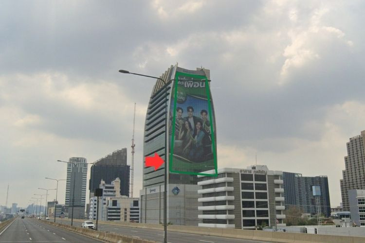 1 Panel Vertical Building Wrap Billboard at East Water Building ( Inbound ), Bangkok, Chatuchak, Bangkok