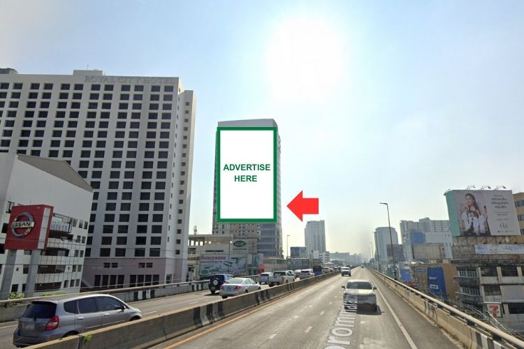 1 Panel Vertical Building Wrap Billboard at Thana Longkorn Tower ( Inbound ), Bangkok, Bang Phlat, Bangkok