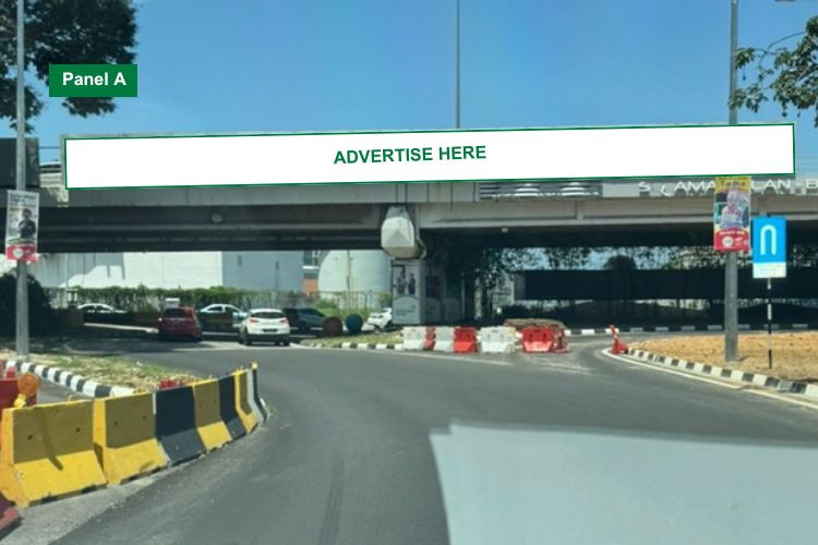 2 Sided Overhead Bridge Billboard at Jalan Tun Dr Awang, Penang International Airport exit roundabout, Bayan Lepas, Penang (flyover Jalan Sultan Azlan Shah)